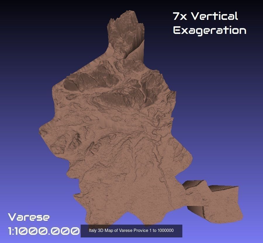 Italy 3D Topography Provinces Puzzle 3D Model Collection_39