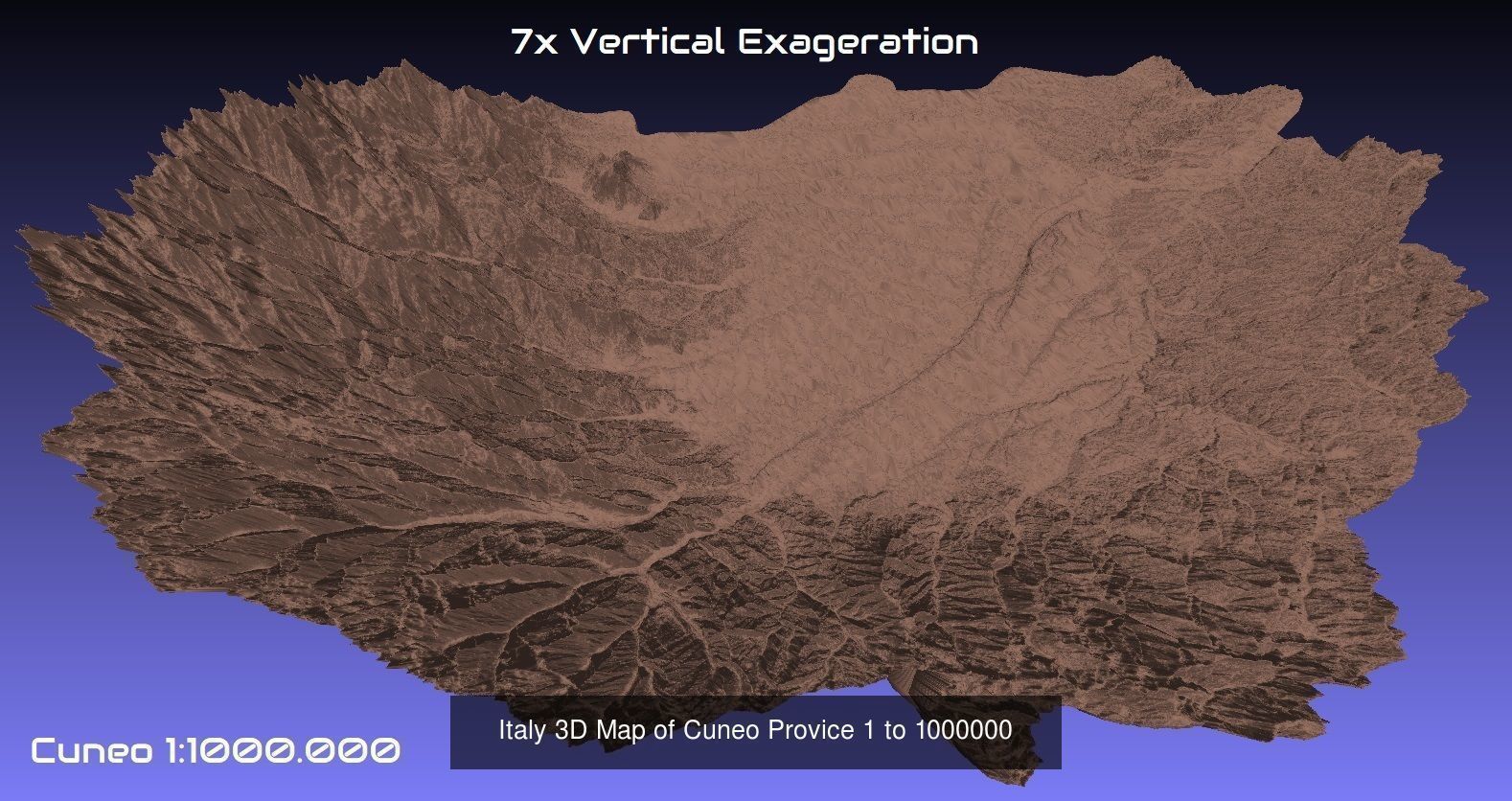 Italy 3D Topography Provinces Puzzle 3D Model Collection_153
