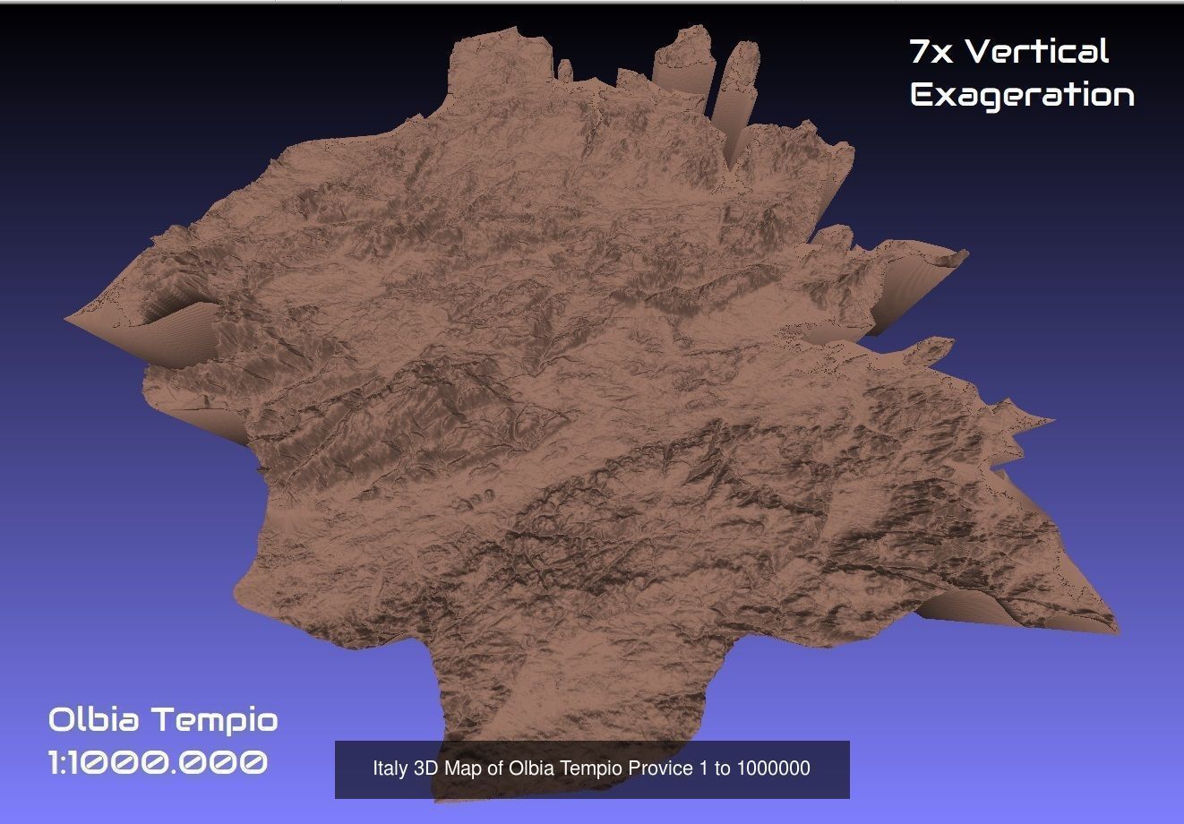 Italy 3D Topography Provinces Puzzle 3D Model Collection_92