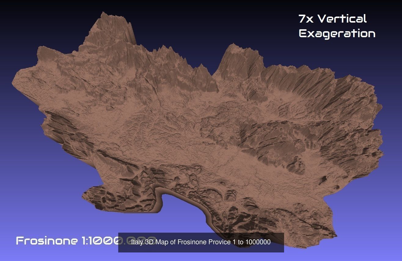 Italy 3D Topography Provinces Puzzle 3D Model Collection_167