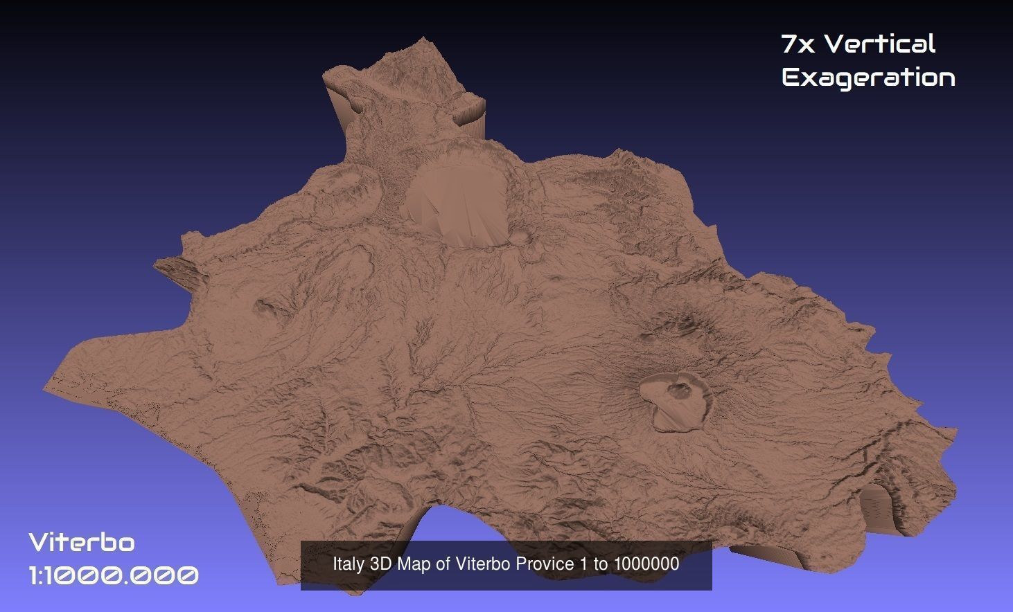Italy 3D Topography Provinces Puzzle 3D Model Collection_58