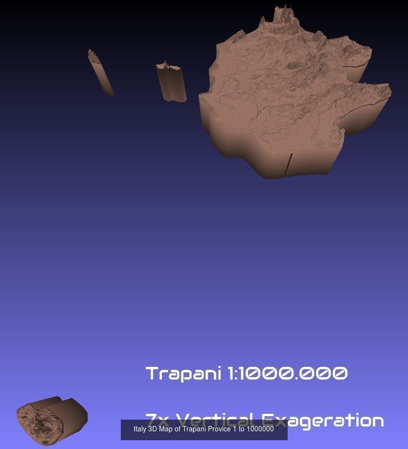 Italy 3D Topography Provinces Puzzle 3D Model Collection_97