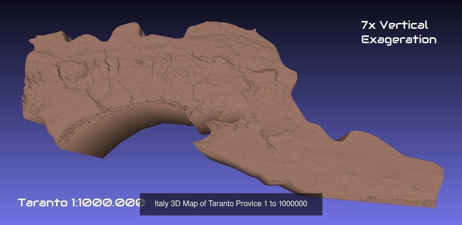 Italy 3D Topography Provinces Puzzle 3D Model Collection_84