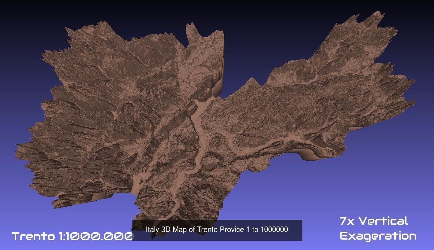 Italy 3D Topography Provinces Puzzle 3D Model Collection_91