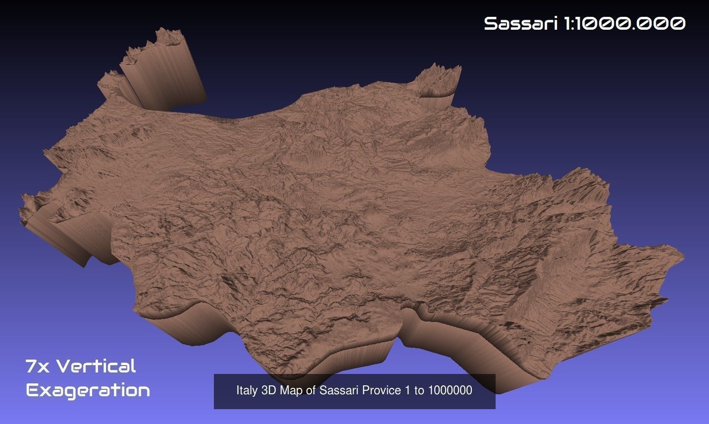 Italy 3D Topography Provinces Puzzle 3D Model Collection_95