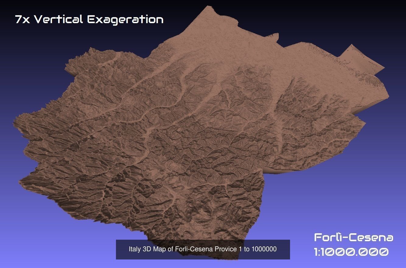 Italy 3D Topography Provinces Puzzle 3D Model Collection_165