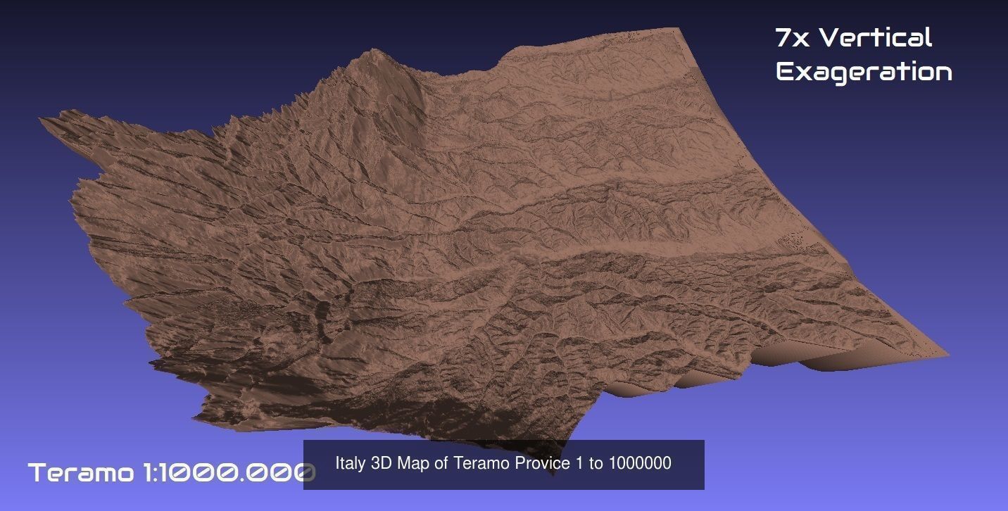 Italy 3D Topography Provinces Puzzle 3D Model Collection_86
