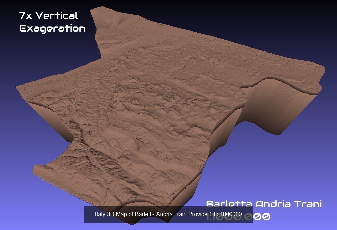 Italy 3D Topography Provinces Puzzle 3D Model Collection_143