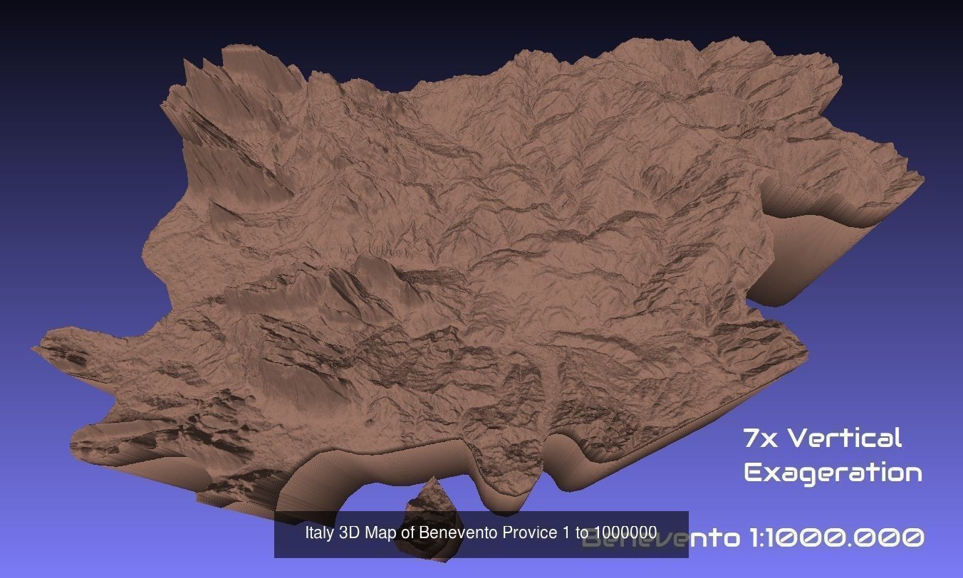 Italy 3D Topography Provinces Puzzle 3D Model Collection_150