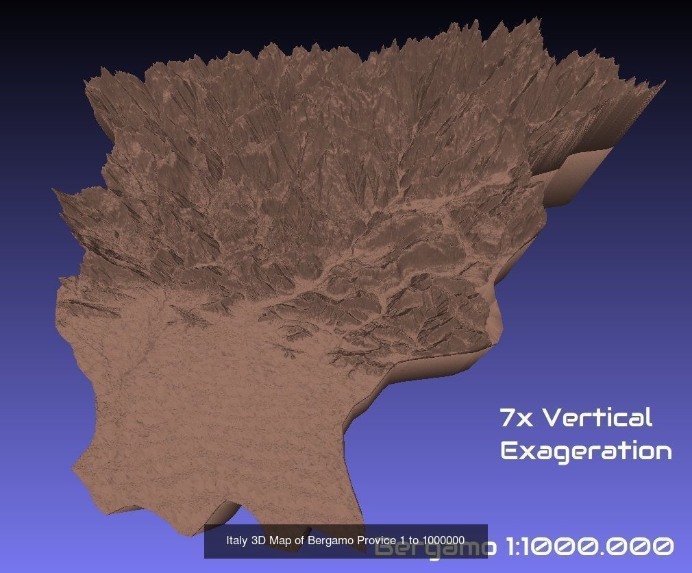 Italy 3D Topography Provinces Puzzle 3D Model Collection_152