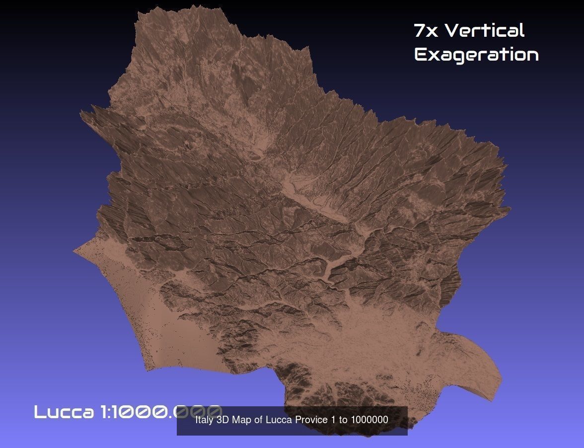 Italy 3D Topography Provinces Puzzle 3D Model Collection_130