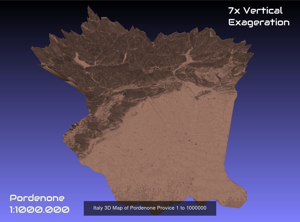 Italy 3D Topography Provinces Puzzle 3D Model Collection_115