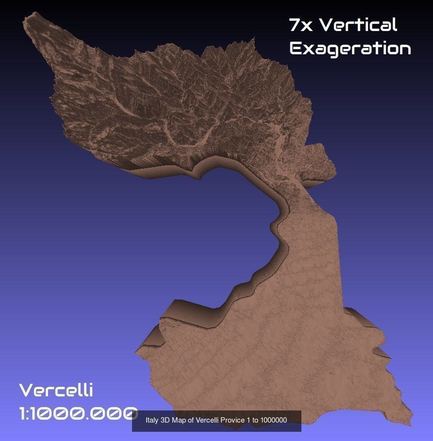 Italy 3D Topography Provinces Puzzle 3D Model Collection_51
