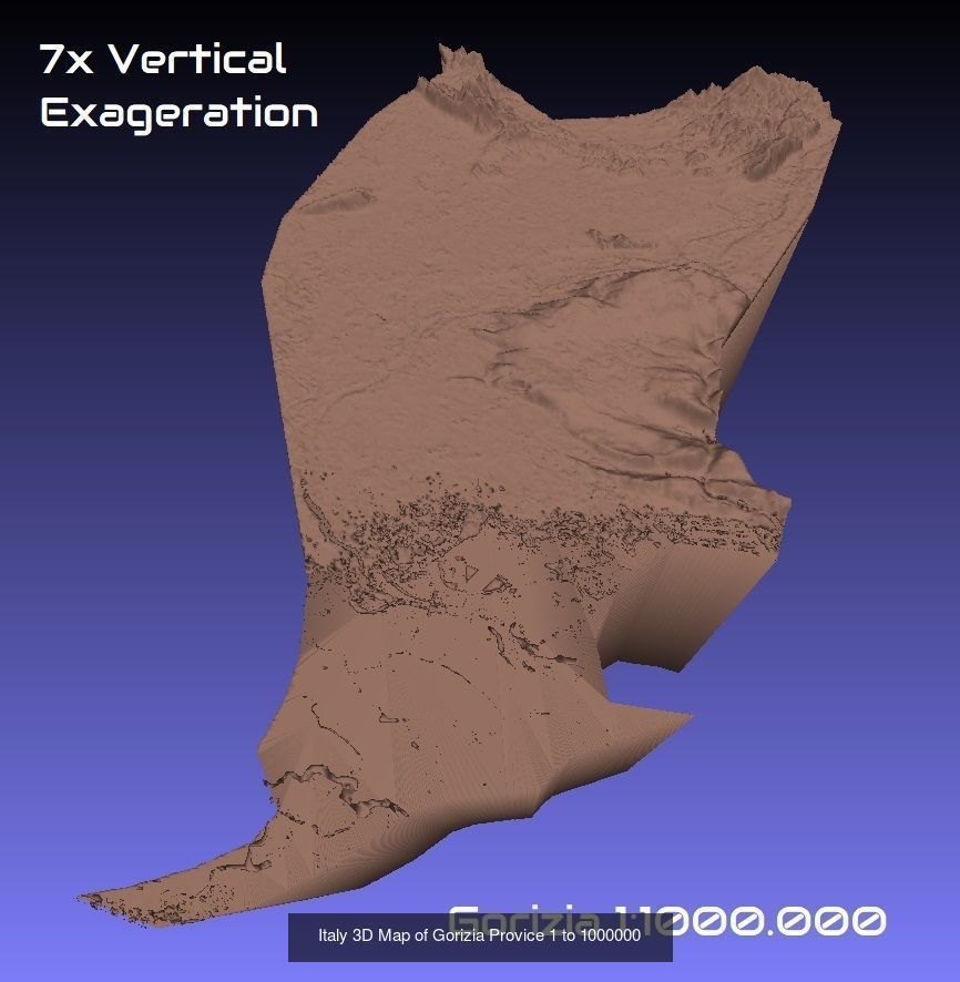 Italy 3D Topography Provinces Puzzle 3D Model Collection_171