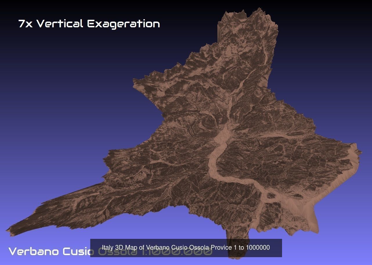 Italy 3D Topography Provinces Puzzle 3D Model Collection_47