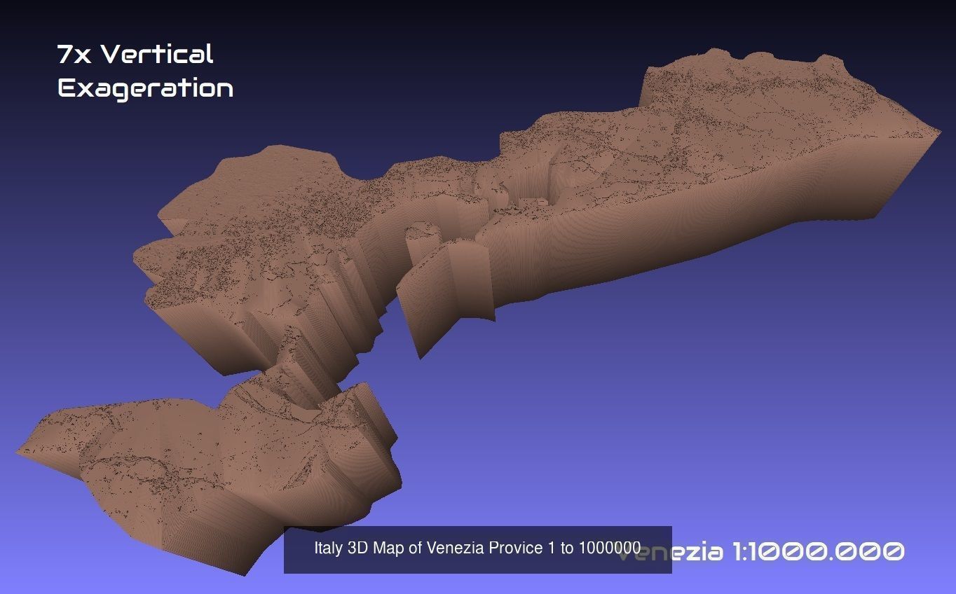 Italy 3D Topography Provinces Puzzle 3D Model Collection_43