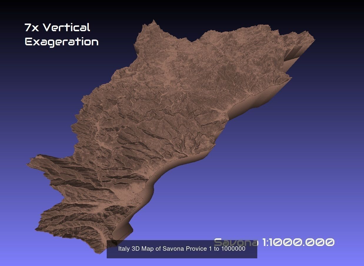 Italy 3D Topography Provinces Puzzle 3D Model Collection_77