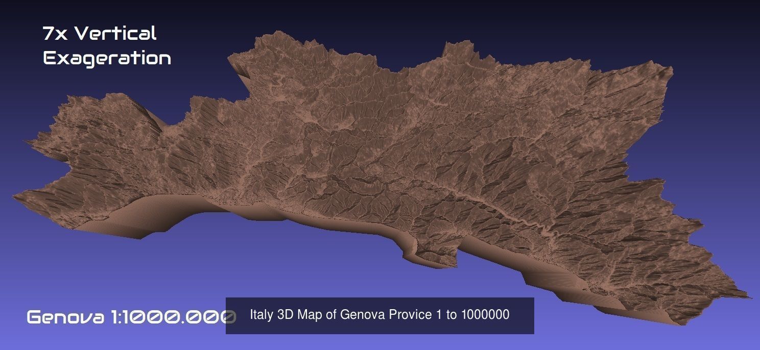 Italy 3D Topography Provinces Puzzle 3D Model Collection_169