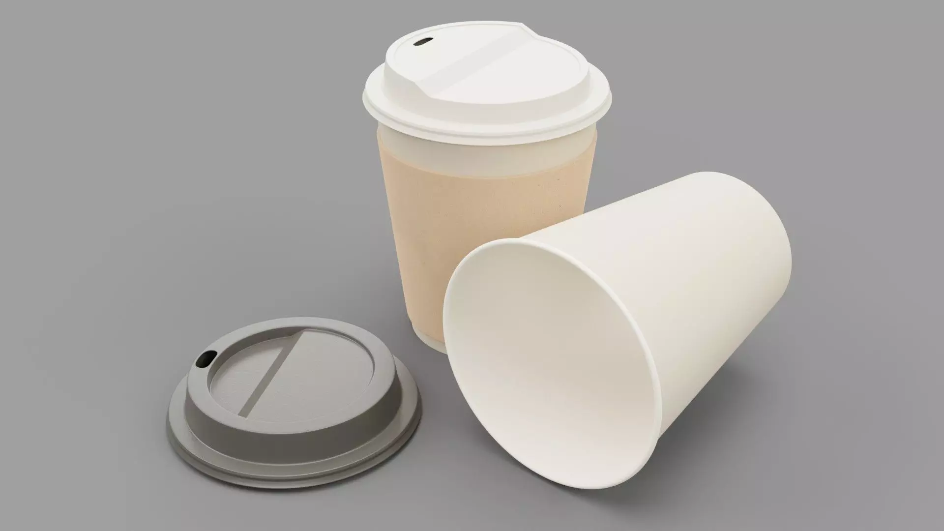 Paper coffee cup 3D model