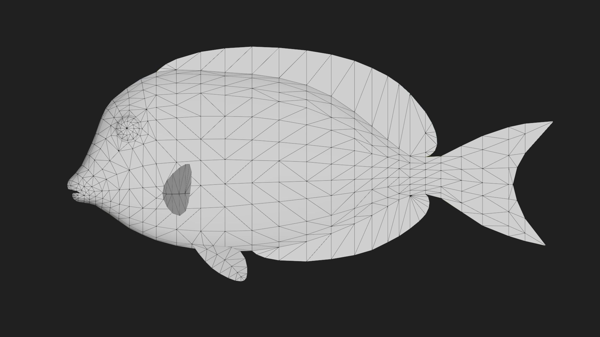 Unicornfish Low-poly 3D model_1