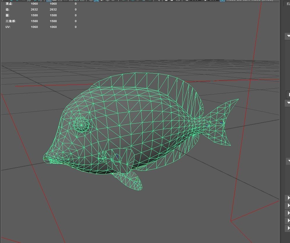 Unicornfish Low-poly 3D model_2