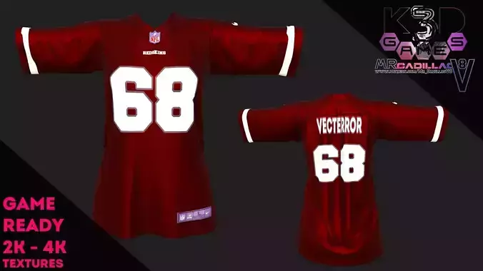 NFL Jersey Low-poly 3D model