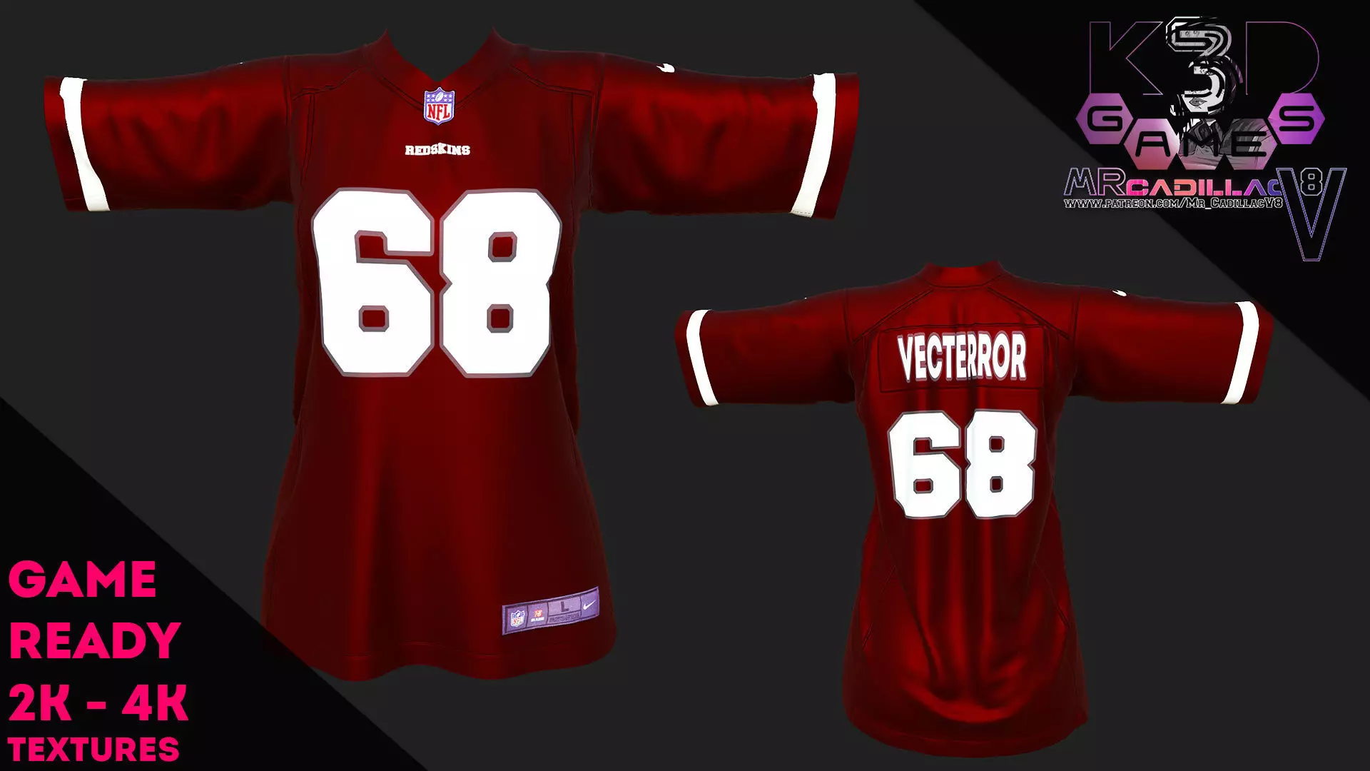 NFL Jersey Low-poly 3D model