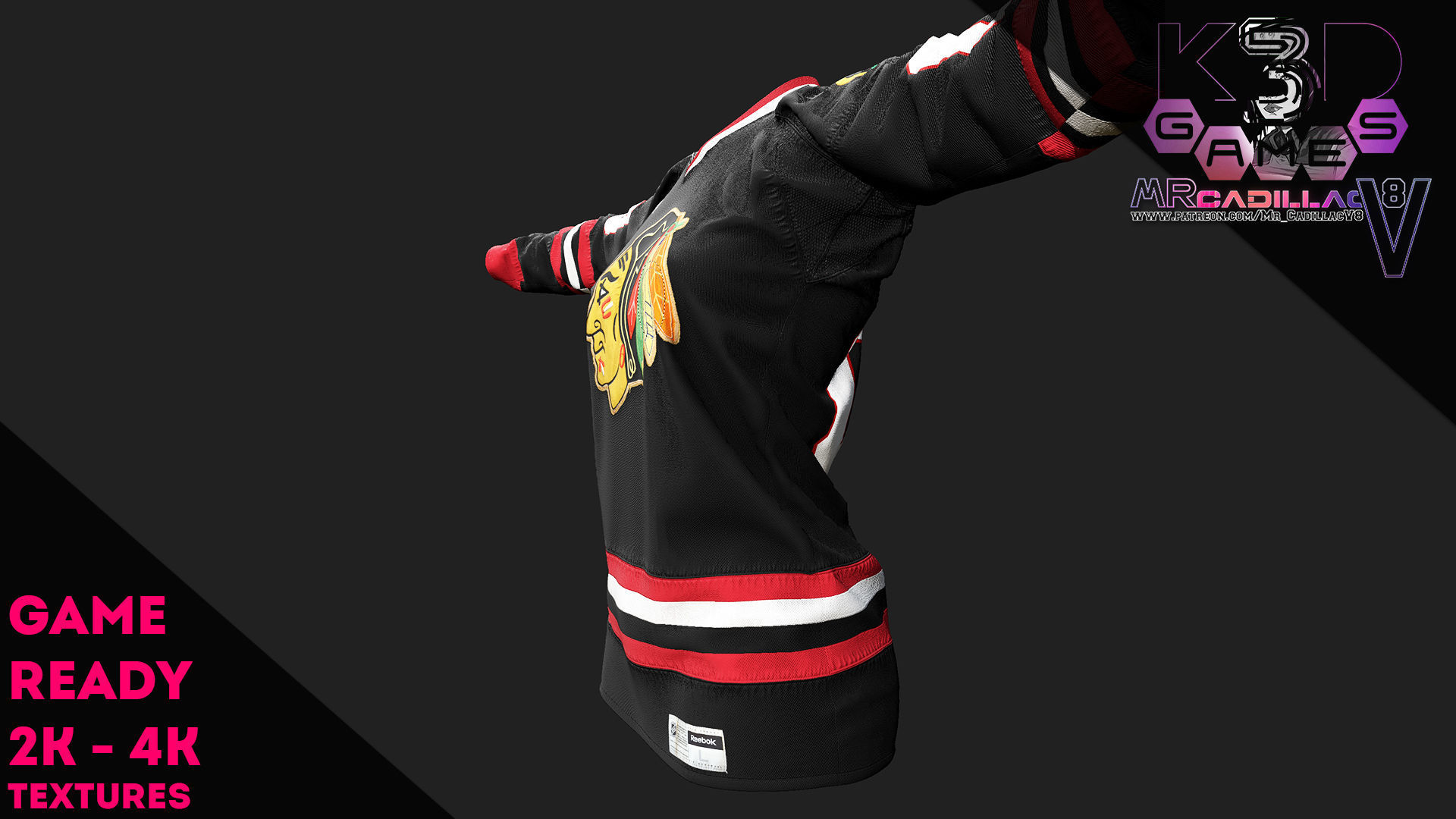 NHL Jersey 3D model_4
