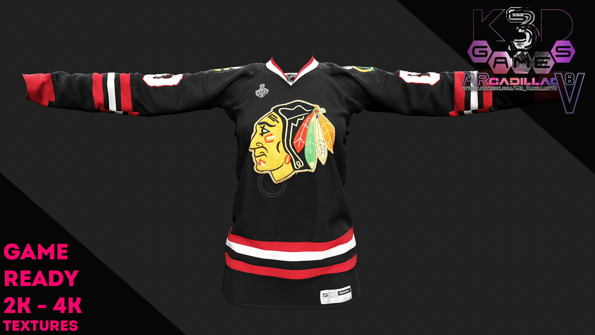 NHL Jersey 3D model_2