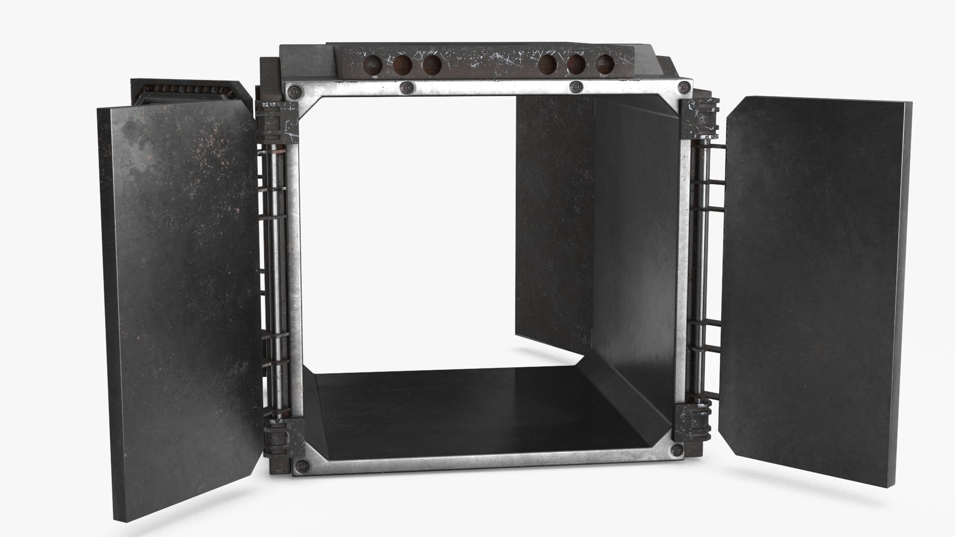 Sci-fi Container set of 3 v5 Low-poly 3D model_13