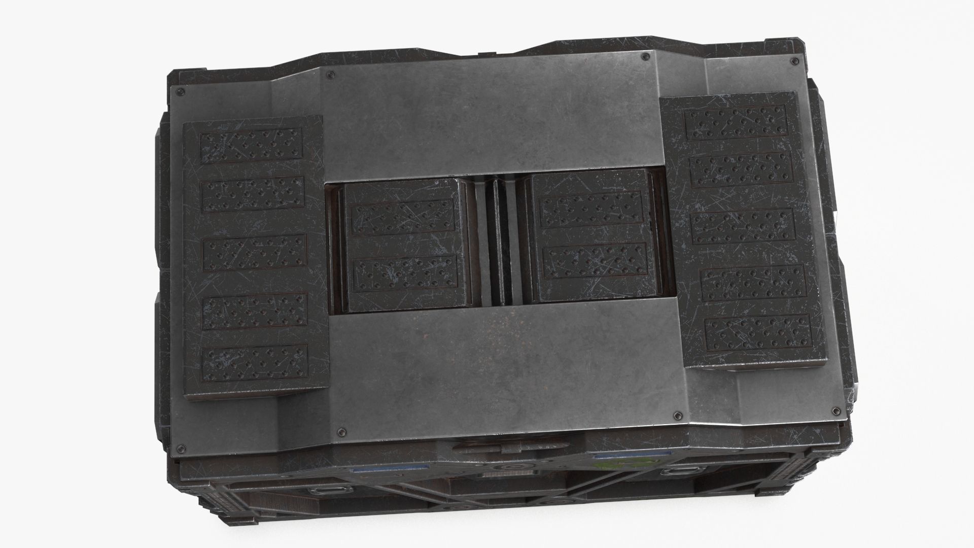Sci-fi Container set of 3 v5 Low-poly 3D model_8