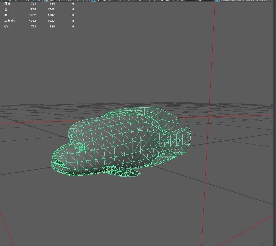Wrasse Low-poly 3D model_2