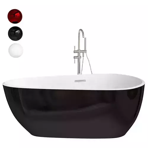 Elegant Modern Oval Freestanding Acrylic Bathtub