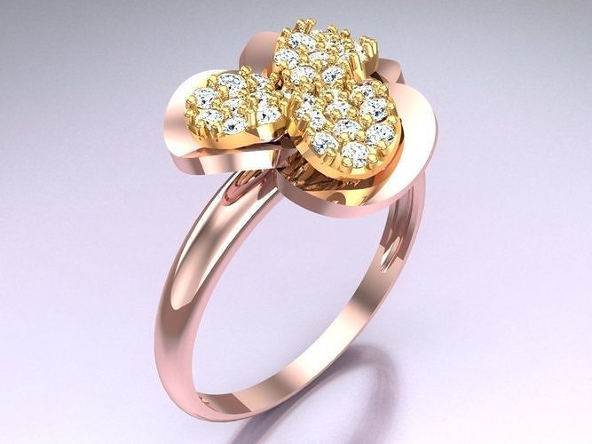 Diamond Ring - Womens Rings - N2125 3D print model
