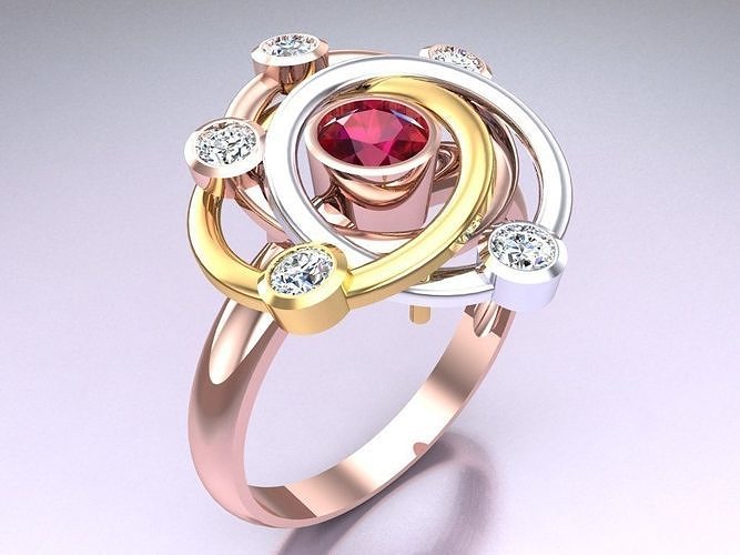 Diamond Ring - Womens Rings - N2185 3D print model
