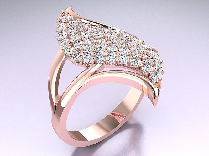Diamond Ring - Womens Rings - N2318 3D print model