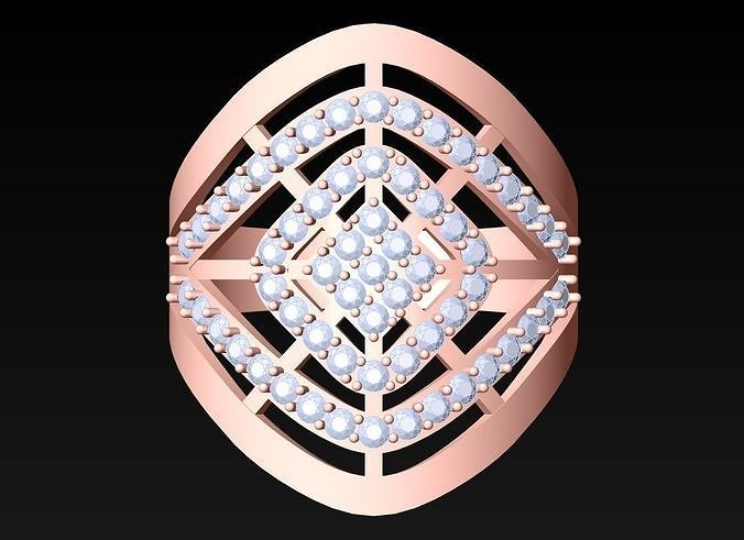 Diamond Ring - Womens Rings - N2335 3D print model