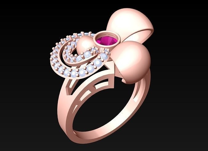 Diamond Ring - Womens Rings - N2510 3D print model