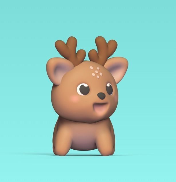 Happy Deer 3D print model_1