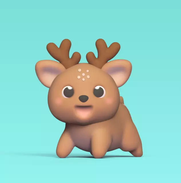 Happy Deer 3D print model_0