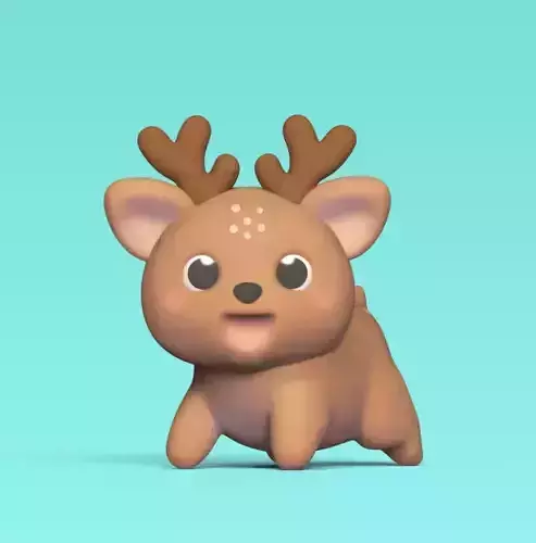 Happy Deer 3D print model Happy Deer 3D print model