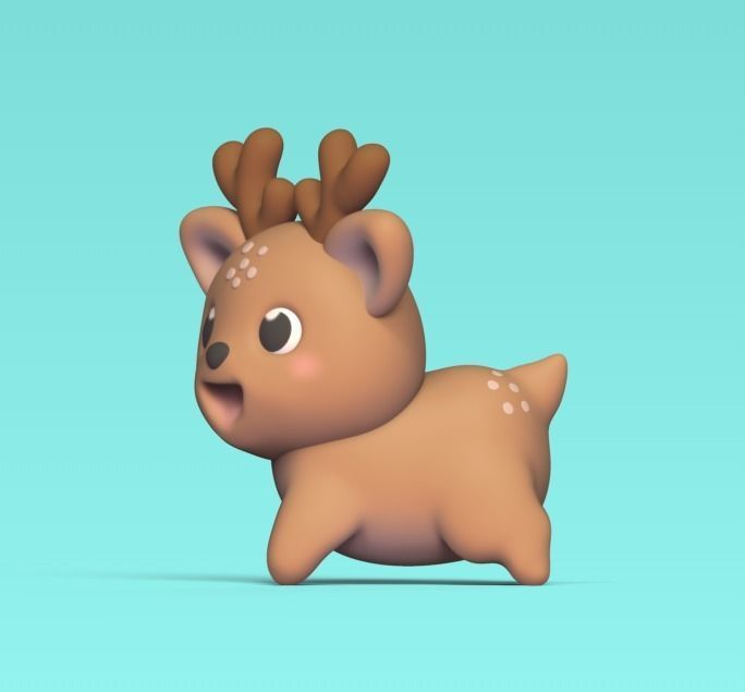 Happy Deer 3D print model_2