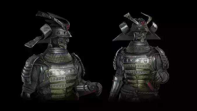 Samurai Demon Low-poly 3D model