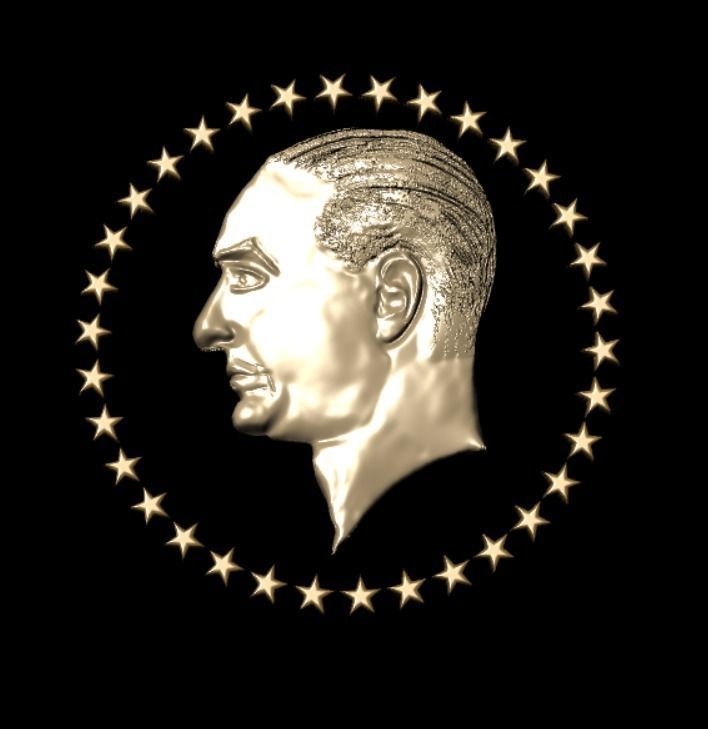 Coin of Ataturk 3D print model_15