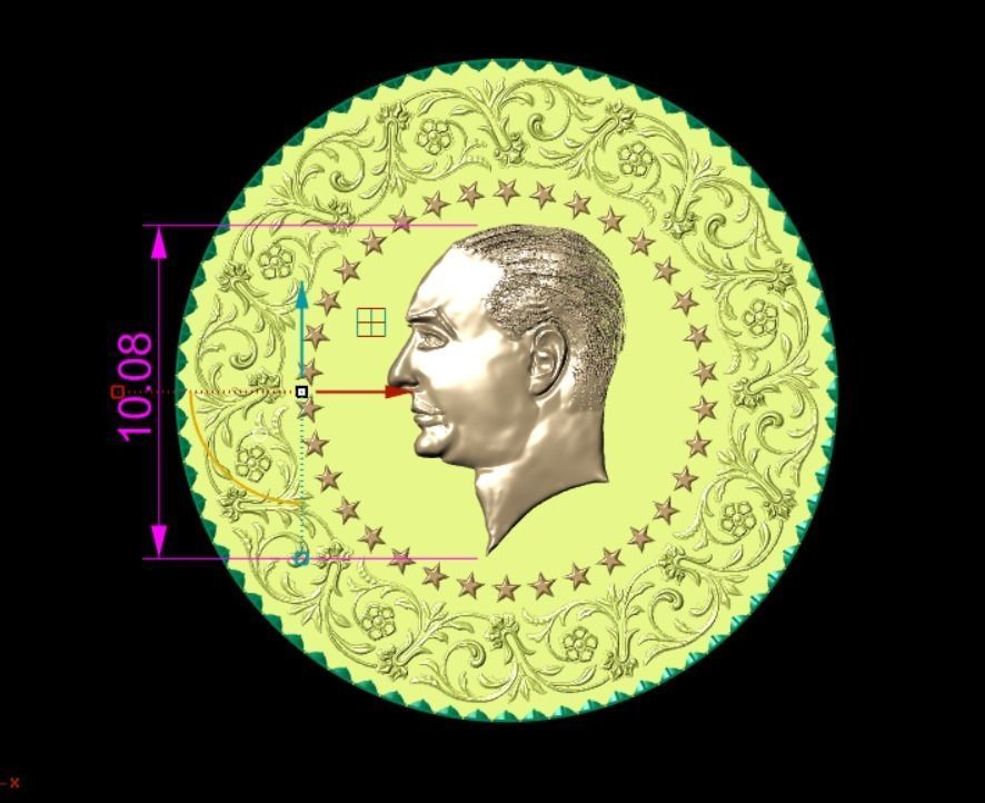 Coin of Ataturk 3D print model_6