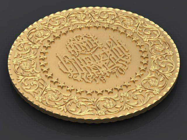 Coin of Ataturk 3D print model_3