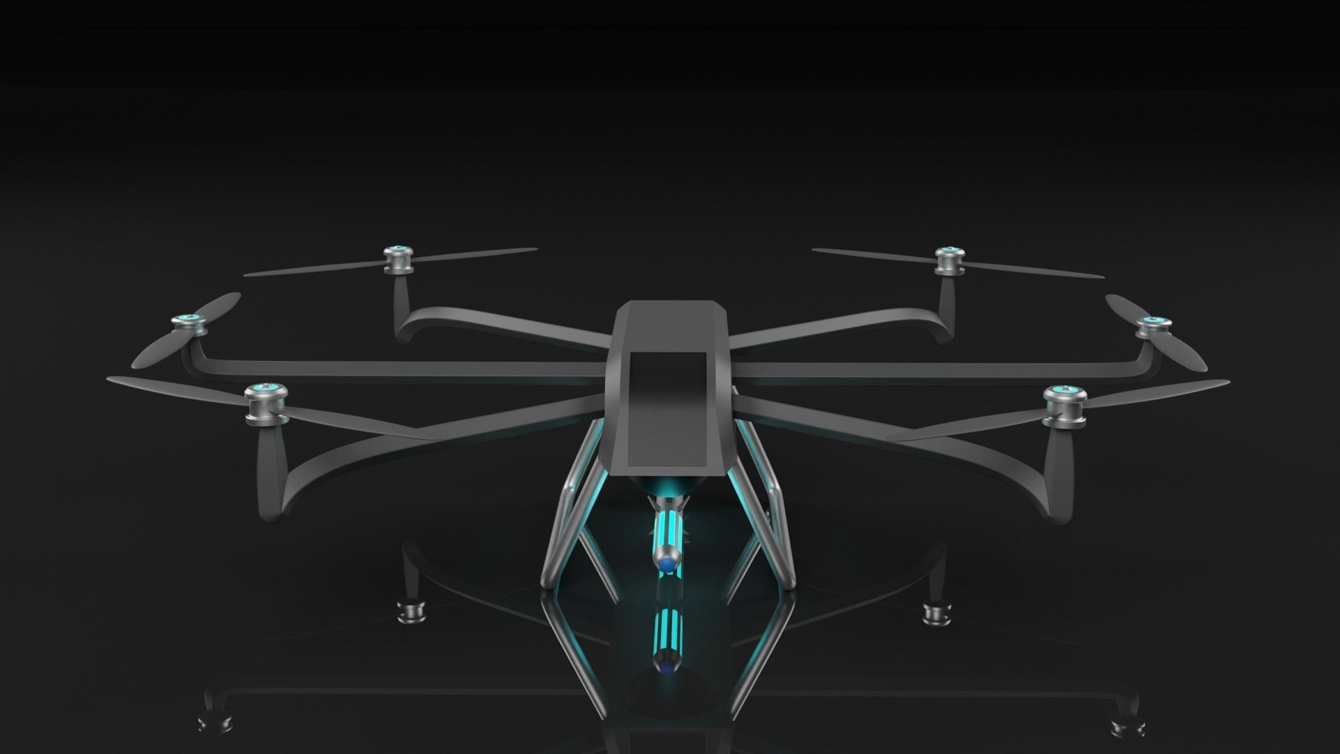 Military drone 3D model 3D model_1