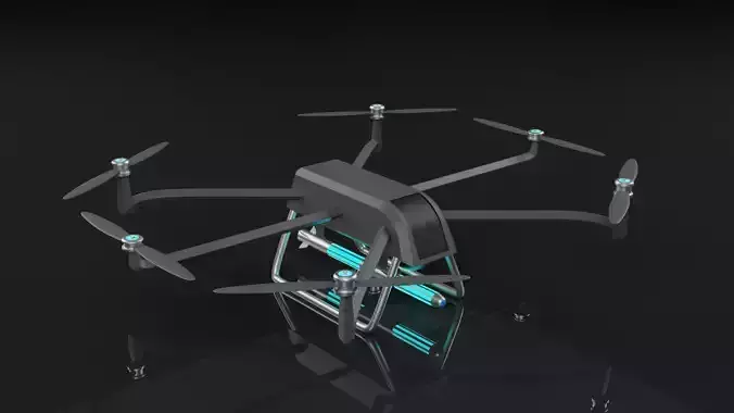 Military drone 3D model 3D model
