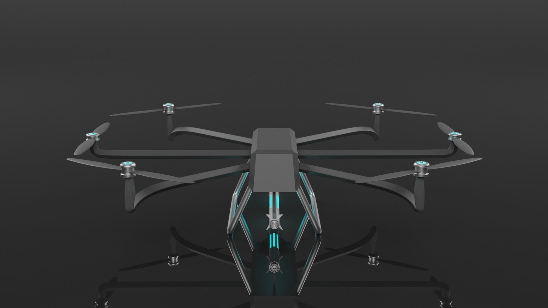 Military drone 3D model 3D model_5