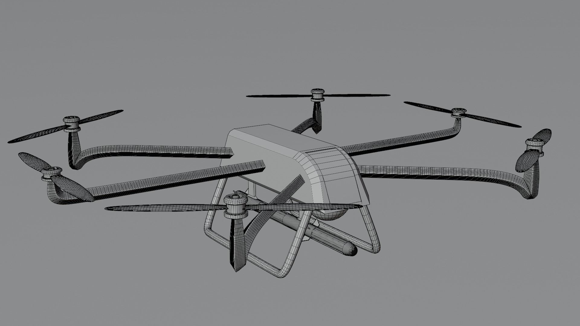 Military drone 3D model 3D model_6